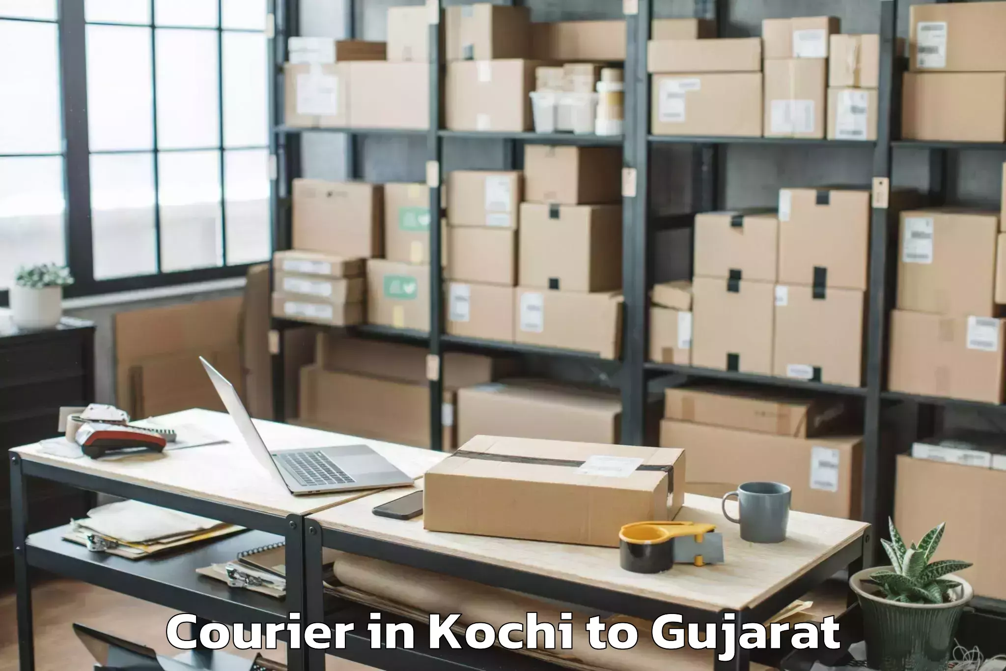 Discover Kochi to Swarnim Gujarat Sports Univers Courier